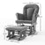 Add comfort and style to your nursery with the Child Craft Hampton Arch Top 3 Piece Nursery Set, featuring a glider chair and ottoman in gray upholstery. The chair measures 37.5″ high by 26.75″ wide/deep, while the ottoman is 12.25″ high, 18.25″ wide, and 12.25″ deep—both resting on sturdy wood bases with supportive cushions for ultimate relaxation. This set coordinates perfectly with the Hampton crib or baby dresser for a cohesive nursery look.