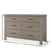The Denman 2-Piece Nursery Set with Crib and Dresser by Child Craft features a six-drawer wooden dresser with sleek black handles, designed to complement any modern nursery. Measuring 34 inches tall, 55 inches wide, and 18.75 inches deep, this versatile piece provides ample storage for your child’s essentials and coordinates seamlessly with the included crib for a cohesive look.