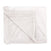 A folded essentials plush blanket by aden + anais, featuring a textured border, is shown on a white background. One corner is turned over to unveil the plush inner layer.