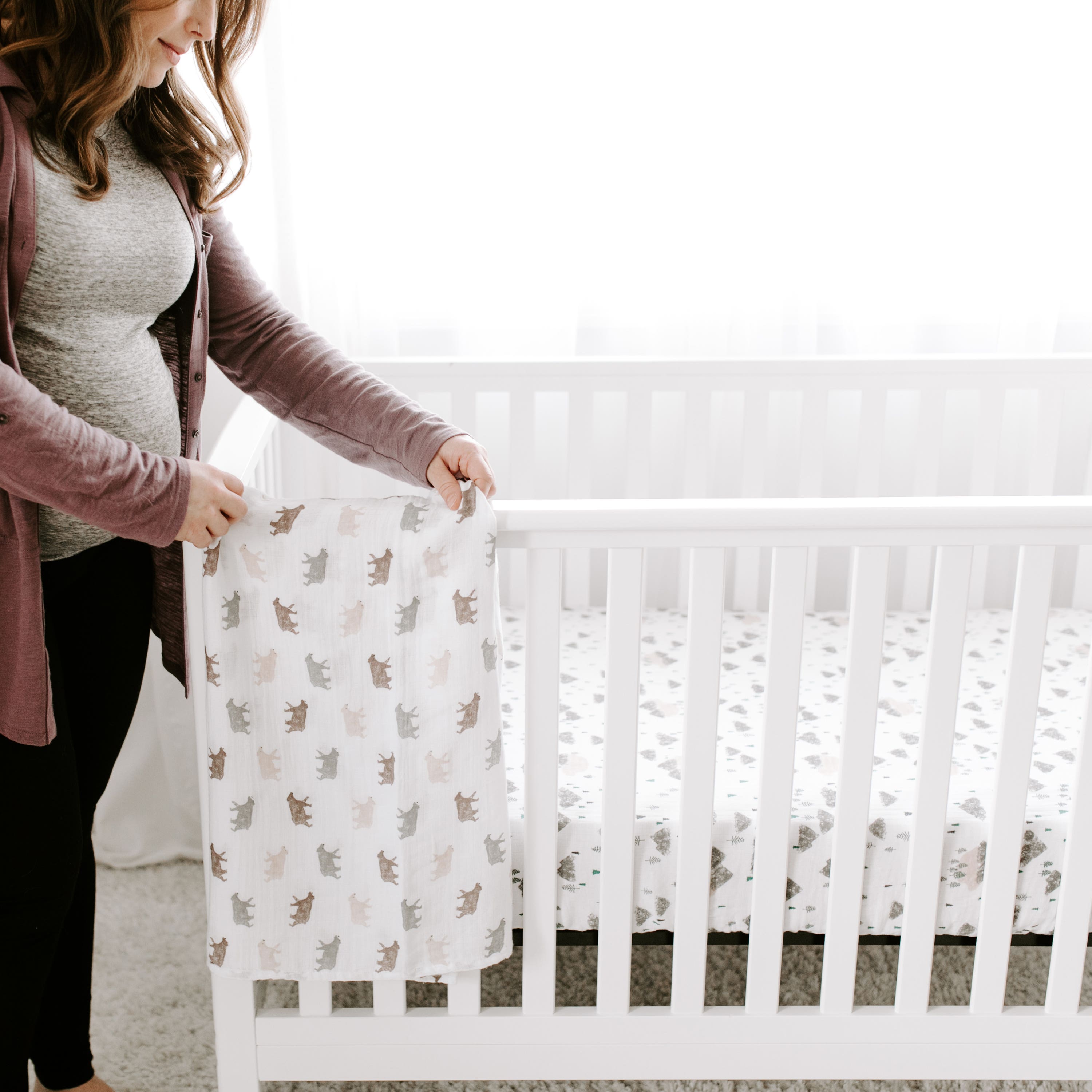 Bear Necessities Muslin Crib Sheet aden anais - Main Image