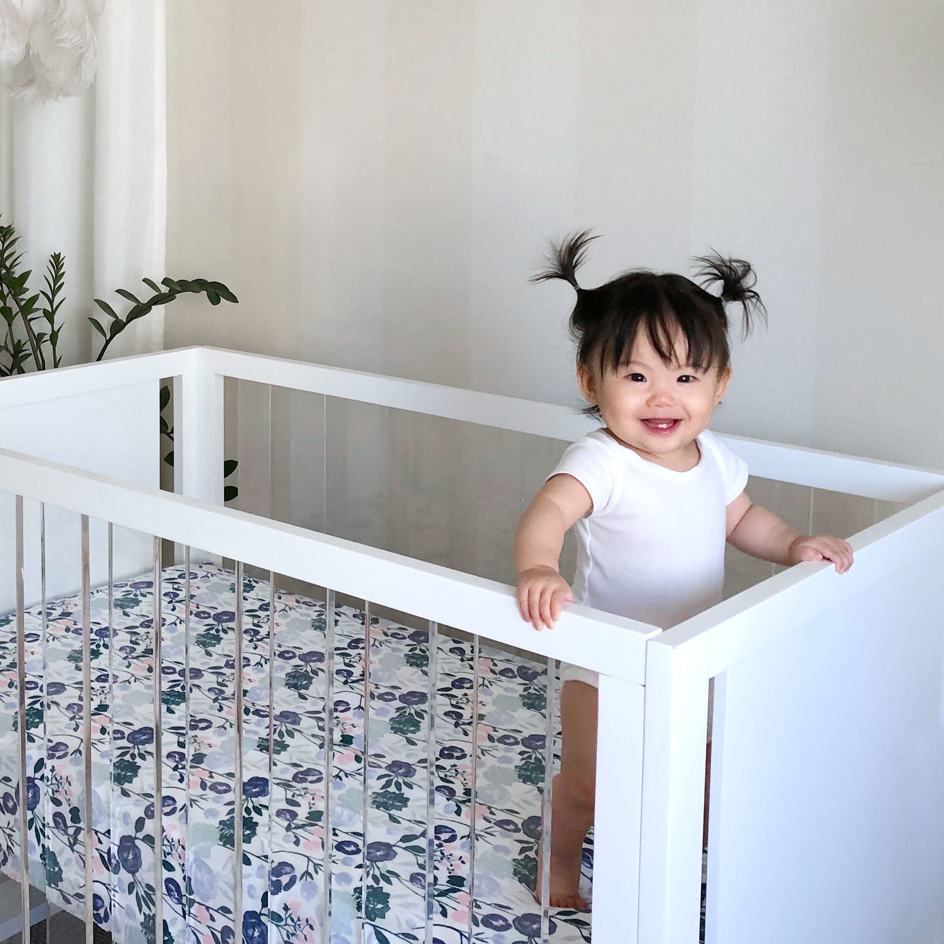 Floral Print Muslin Crib Sheets aden anais