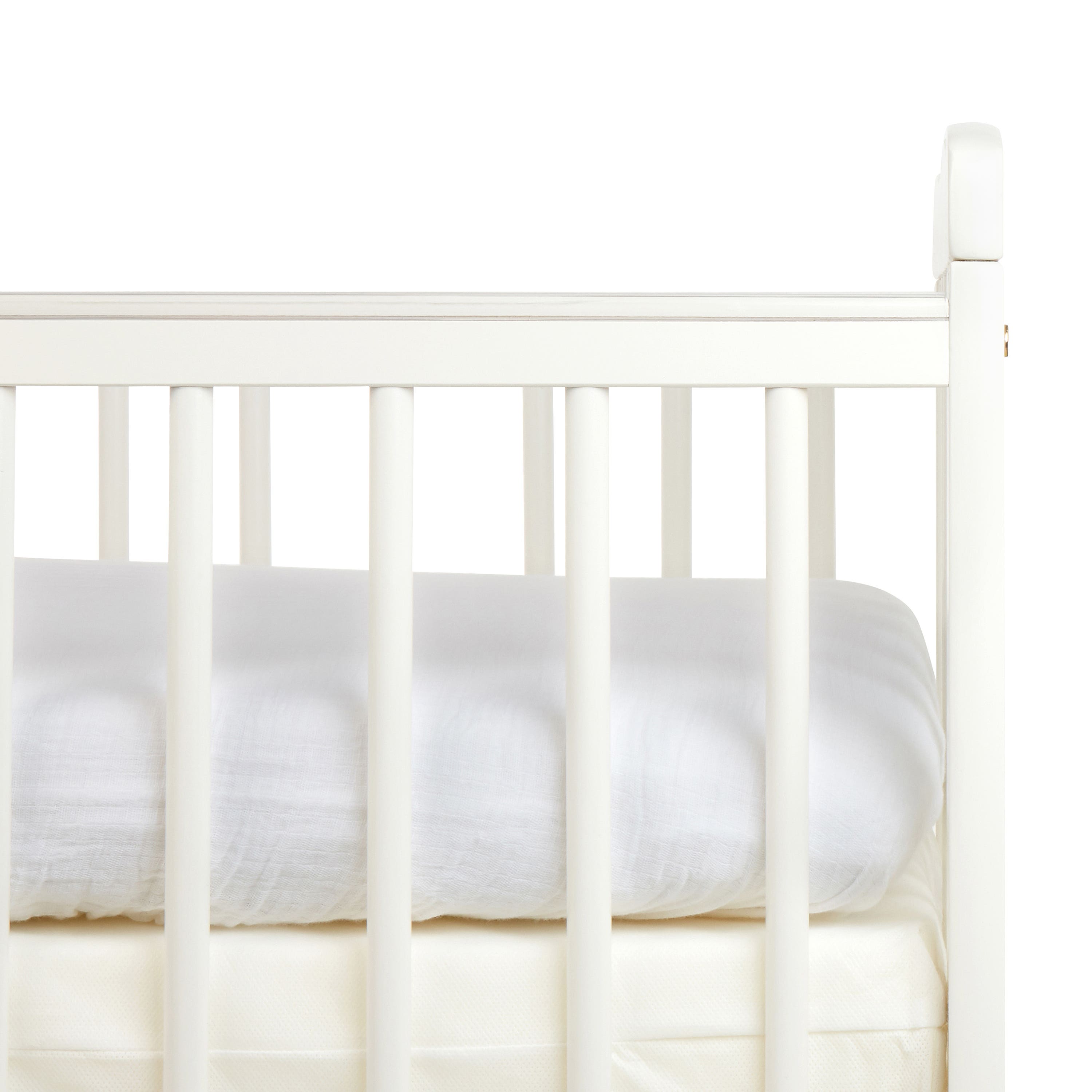 White Muslin Crib Sheet aden anais