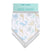 Explore the essentials cotton muslin bandana bibs 2 pack by aden + anais, showcasing safari and marine animal designs with whales, octopuses, elephants, and crocodiles in blue, yellow, and gray. Made from absorbent cotton muslin with an adjustable fit for your little one.