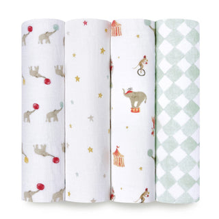 Elephant Circus Cotton Muslin Swaddle Pack aden anais