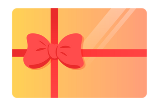 The My Store Gift Box is a rectangular box wrapped in yellow paper with a red ribbon and bow, highlighted with a shiny accent on the top right corner.