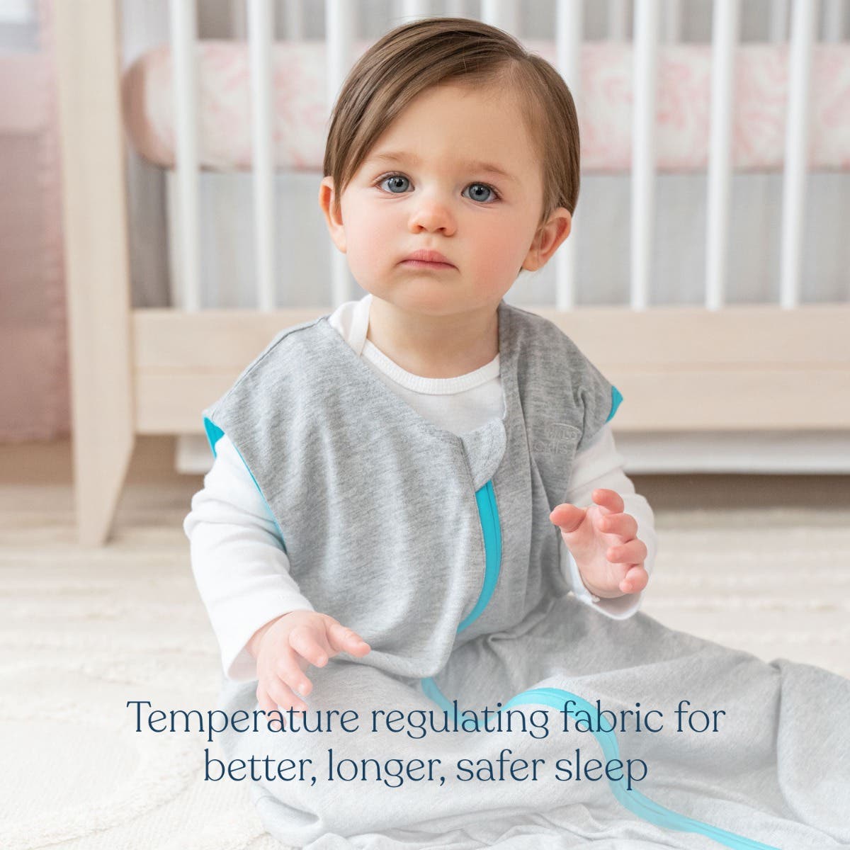 summer infant wearable blanket Grey Temperature Regulating Wearable Baby Blanket