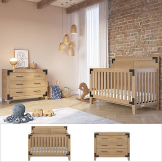 Lucas 2-Piece Nursery Set with Crib and Dresser