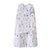 The HALO Swaddle 100% Cotton TOG 1.5, in white with small colorful triangles, includes adjustable wings for wrapping and healthy hip development, featuring a stylish front label.